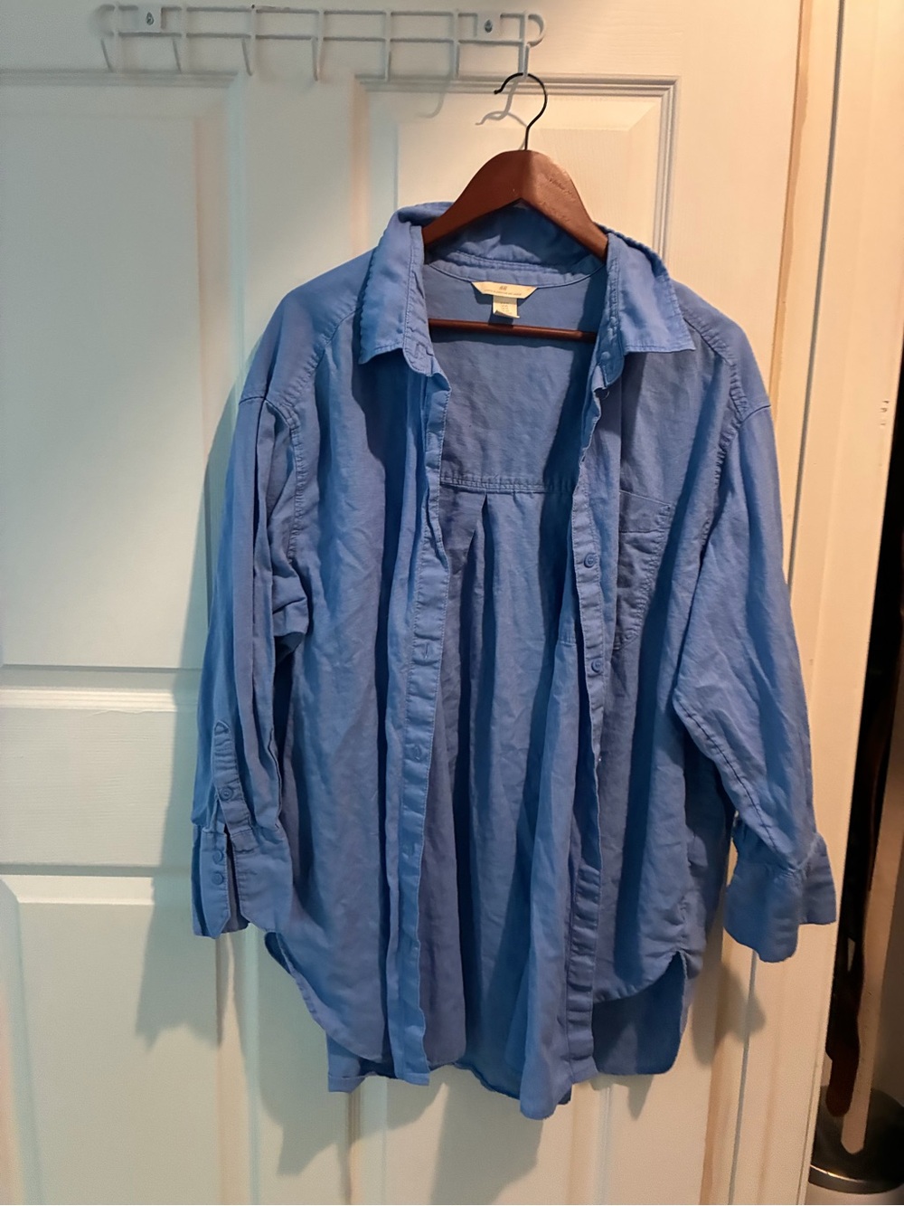 H&M Blue Oversized Women's Button-Down Shirt